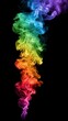© AlAfiq - Colorful Rainbow Smoke Swirl Abstract Art on Black Background