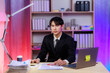 © Wanchai - Businessman stressed over company’s financial loss.