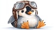 © Dodit - Cute penguin chick wearing a pilot's cap and goggles