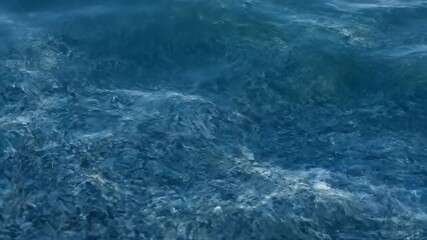 Wall Mural - slow motion close-up of intricate water patterns formed by a gentle ocean current slow motion close-