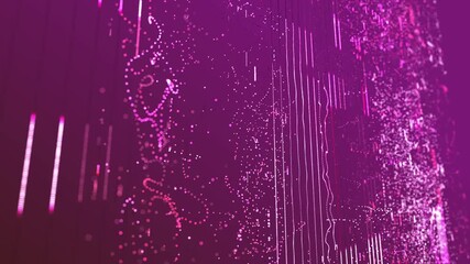 Wall Mural - Abstract background with animation moving of lines for fiber optic network. Magic flickering dots or glowing flying lines. Animation of seamless loop.