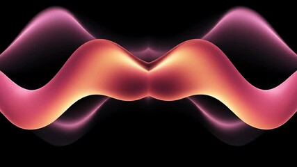 Canvas Print - Symmetrical abstract design with flowing curves and a gradient of colors