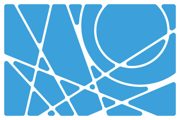 Wall Mural - Abstract blue geometric white lines Polyhedron background seamless  rounded drawing vector illustration design for business network wallpaper connection concept EPS 10