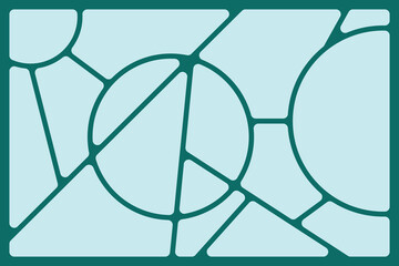 Wall Mural - Abstract geometric green lines Polyhedron background seamless  rounded drawing vector illustration design for business network wallpaper connection concept EPS 10