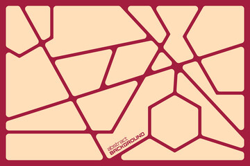 Wall Mural - Abstract geometric red lines Polyhedron background seamless  rounded drawing vector illustration design for business network wallpaper connection concept EPS 10