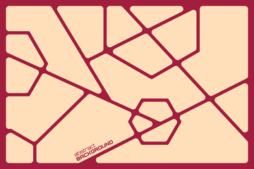 Wall Mural - Abstract geometric red lines Polyhedron background seamless  rounded drawing vector illustration design for business network wallpaper connection concept EPS 10