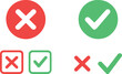 © Asadul - tick and cross buttons