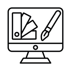Web Designing Doodle icon EPS 10 File