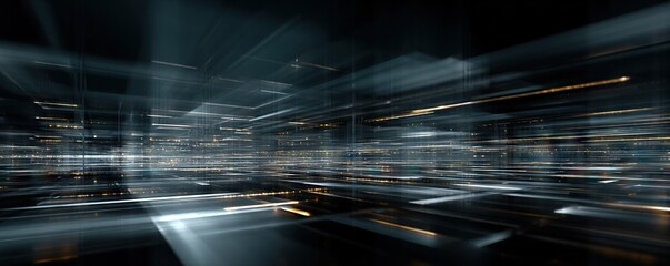 Wall Mural - Abstract digital background. Data universe illustration. Ideal for depicting network abilities, technological processes, digital storages, science, education, etc.