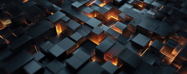 Wall Mural - Abstract digital background. Data universe illustration. Ideal for depicting network abilities, technological processes, digital storages, science, education, etc.