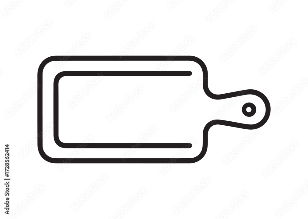 Cutting board line art vector
