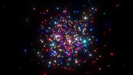 Wall Mural - glowing logo intro light dust particles animation