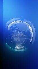 Wall Mural - Digital Earth: A Visual Exploration of Connectivity and Global Perspective