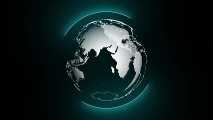 Wall Mural - Digital Earth: A Visual Exploration of Connectivity and Global Perspective