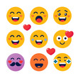 © Wahid Xihan - Collection of cheerful and diverse emoji expressions with hearts