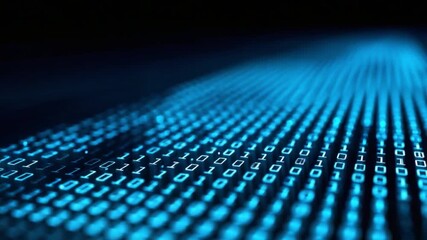 Digital data stream: A dynamic illustration showcases the flow of binary code in a data stream, conveying information in cyberspace.