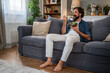 © Migma_Agency - Happy man enjoying fresh healthy salad at home