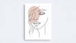 © Jumadil - Elegant Minimalist Line Art Woman Face Abstract Portrait.