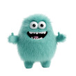 © Khrystyna - Cute fluffy blue monster with big eyes and smile