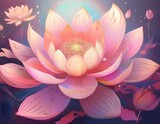 pink lotus flower background generative ai