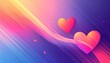 © Calon - Vibrant hearts on a dynamic abstract background