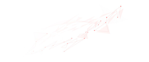 Wall Mural - Vector white background with red lines and dots.