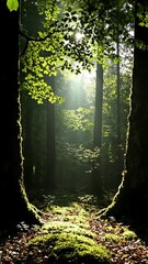 Wall Mural - Ethereal Leaf Shimmer