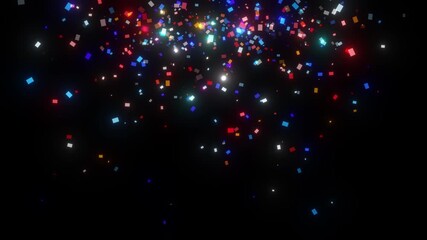 Wall Mural - shiny bright confetti particle background loop effect