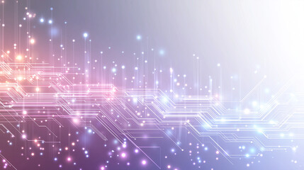 Wall Mural - Digital Connectivity: An elegant and ethereal abstract digital background, showcasing an intricate network of connections, data pathways, and glowing elements.