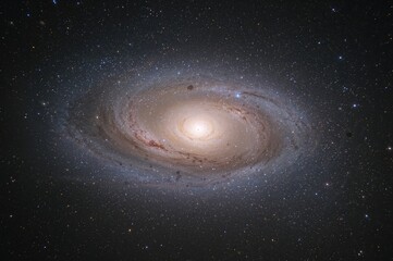Wall Mural - A massive spiral twirls through the endless universe, a cosmic dance of countless stars entwined in celestial arms.