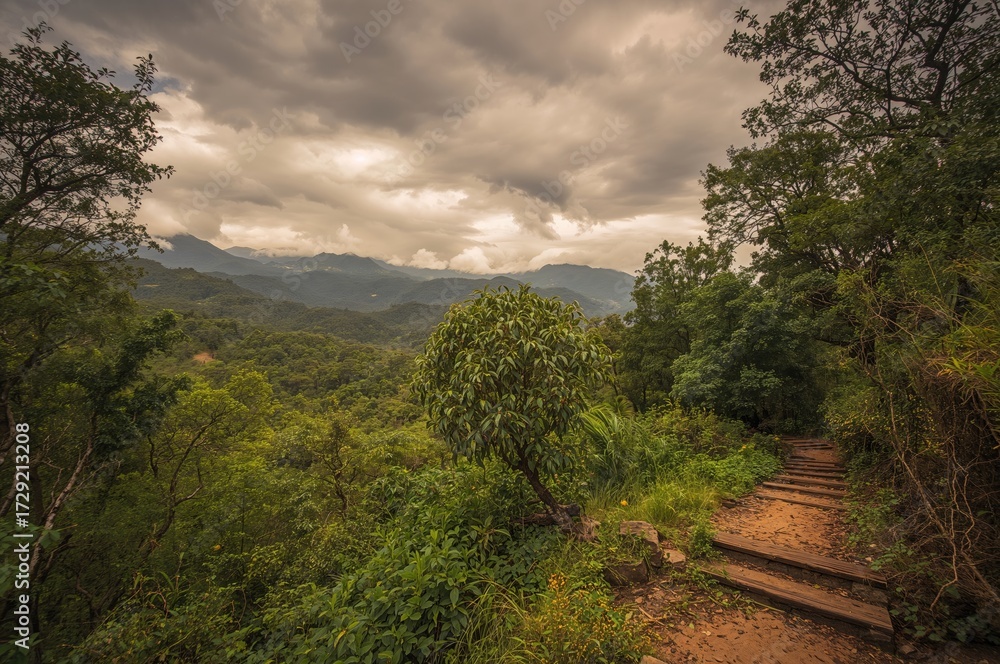 Overcast Skies and Stunning Natural Scenery