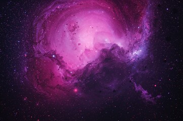 Wall Mural - Vibrant magenta and violet cosmic space scene