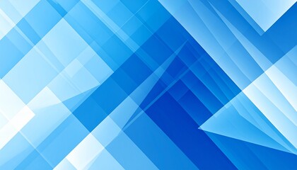 Wall Mural - Blue Geometric Background With Abstract Diamond Shapes And Modern Angles For Tech Design


