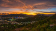 aerial view of Khao Rang viewpoint in sunset.
Khao Rang viewpoint tower landmark in Phuket town it is on Tung Ka hill.
on Khao Rang viewpoint can see around Phuket and watching sunrise and sunset