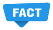 © BHM - fact sticker. fact blue sign isolated on transpatent background
