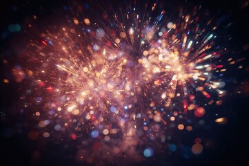 Wall Mural - Vibrant Explosions of Light with Blurred Background