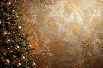 Wall Mural - Ornamented Holiday Pine
