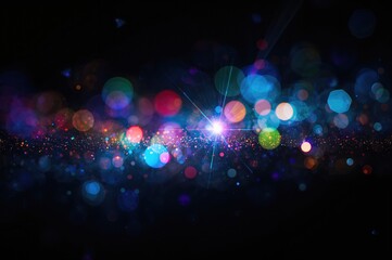 Wall Mural - Background with intense dark rainbow lighting effects