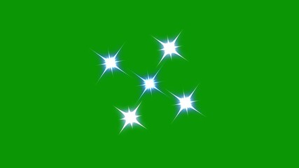 Wall Mural - Sparkling stars shine animation with glowing light effect, blinking cartoon stars, magic flash glitter motion, energy explosion timeline, flat vector doodle stars, transparent background. 4K