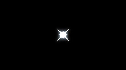 Wall Mural - Sparkling stars shine animation, twinkle star glitter sparkle, blinking cartoon stars, glowing light effect, magic flash, shimmering bokeh lights, energy explosion motion, black screen background. 4K