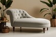 © pngking - Sophisticated recliner featuring a button-tufted seat and wooden supports