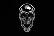© AImmersive Imagery - A metallic skull with a screaming expression shines against a dark background in an abstract design.