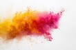 © vxnaghiyev - Capture of vibrant powder bursts in mid-air against a white backdrop