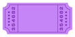 © Pixeliota - Purple ticket with serial number for events, raffles, and special admissions