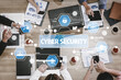 © InfiniteFlow - A diverse team engages in a cyber security strategy meeting, showcasing laptops and visual graphics to discuss protection, risk management, and data security. Tessel
