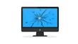 © Roykke - Broken Computer Monitor Screen Damage Display Problem.