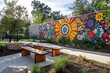 © Tamim - Vibrant community park mural enhancing outdoor space with nature inspired art