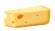 © gemini - A wedge of yellow cheese against white