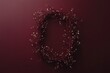 © BabyEyes - A decorative wreath of dried branches and small flowers, set against a deep burgundy background, creates a serene and elegant composition.