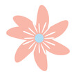 © Wisnu - Soft pink flower with light blue center and white lines, ideal for feminine, elegant, or spring-themed visual projects.